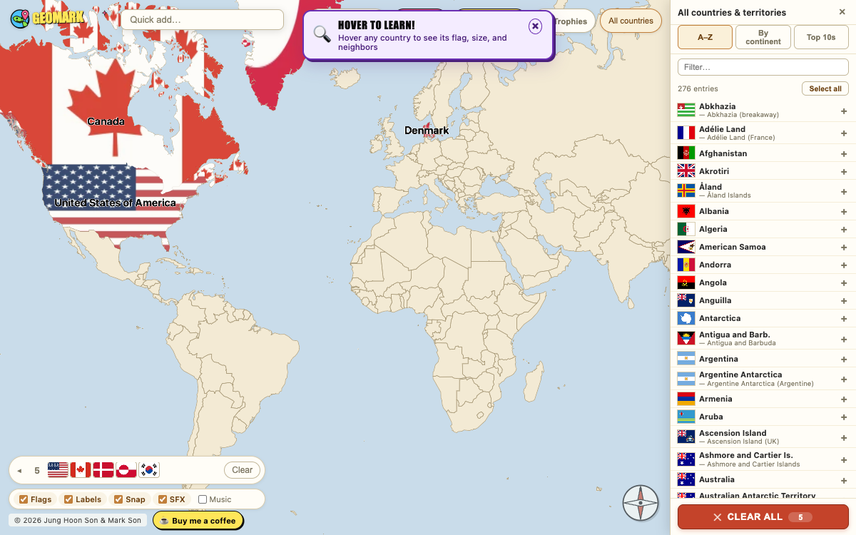 Screenshot of Geomark